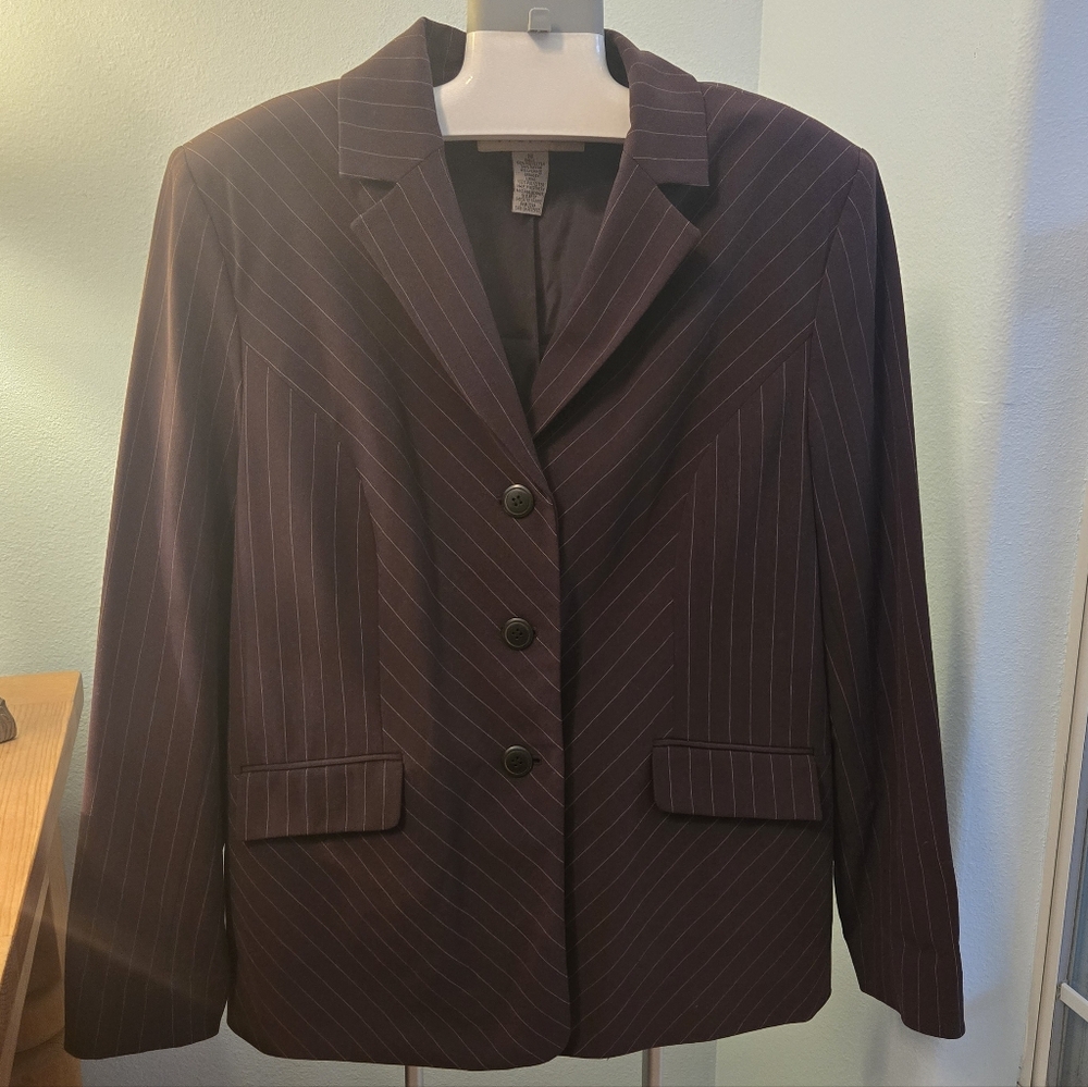 Apostrophe Dark‎ Pinstripe Blazer